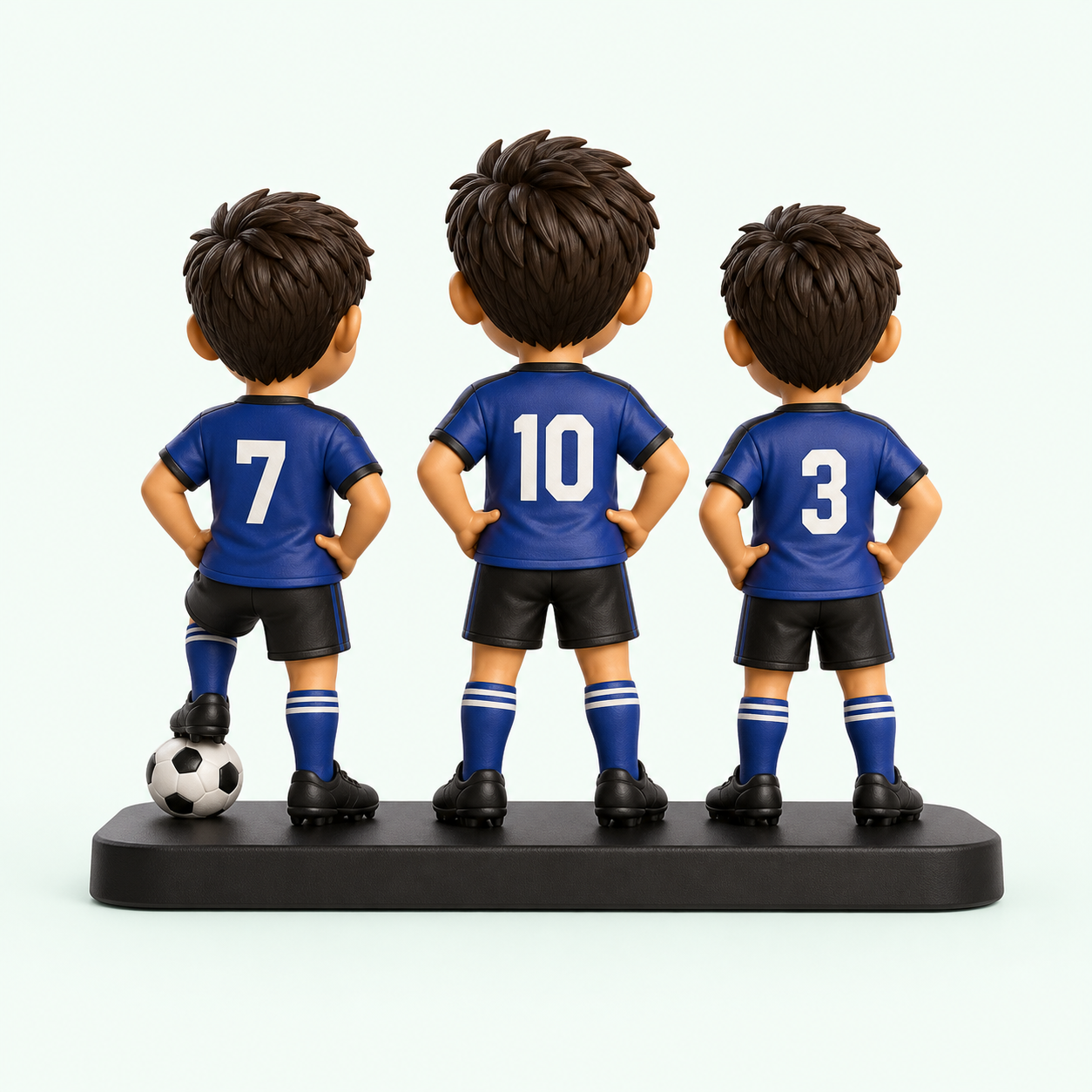 Pack de tres mini futbolistas personalizados para equipo